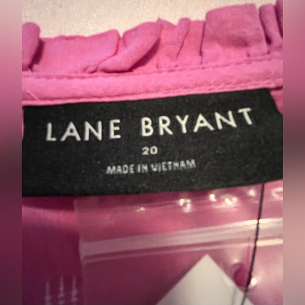Lane Bryant Women’s Fuchsia Button-Down Shirt - Picture 9 of 12
